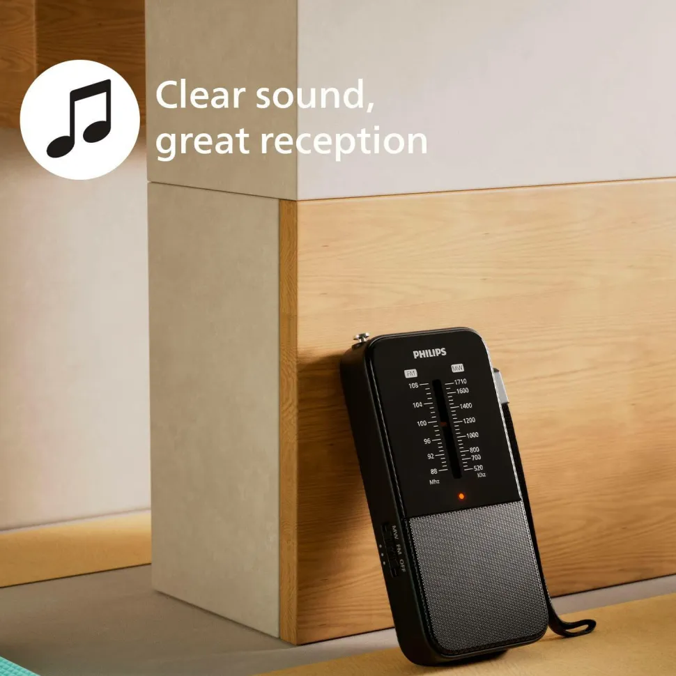 Philips Batteridrevet lommeradio
