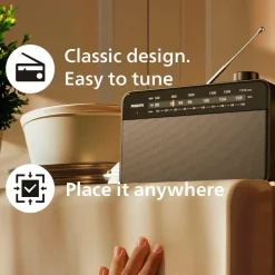 Philips Klassisk køkkenradio Net- eller batteridrevet