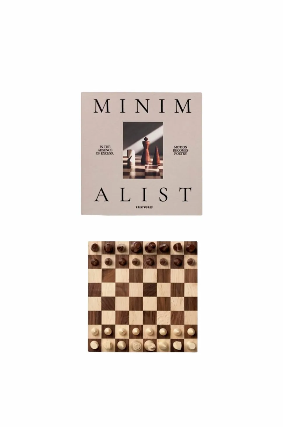 PRINTWORKS Træskak - Minimalistisk
