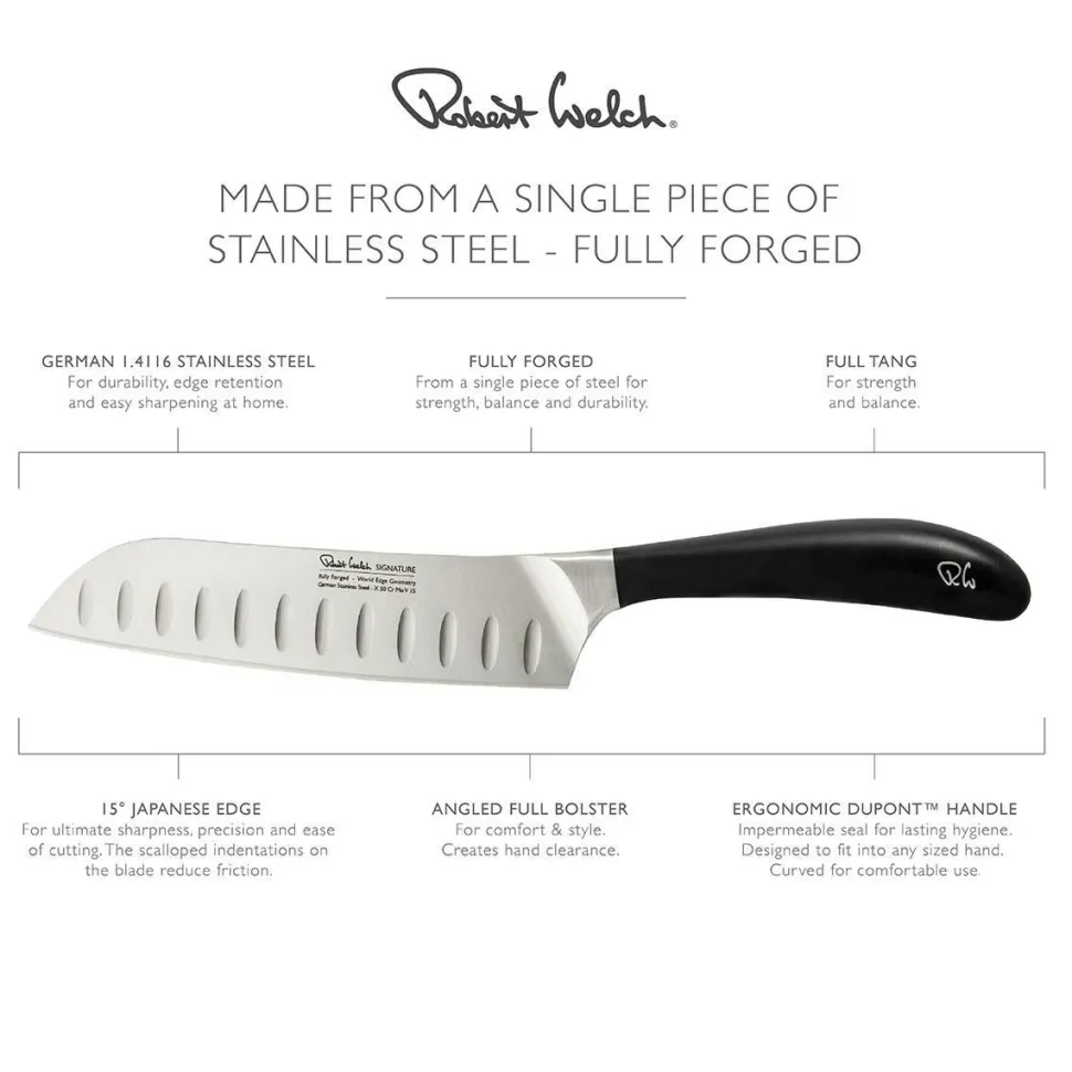 Robert Welch Santokukniv Signature 17cm/ 7