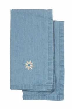 Sagaform Eden køkkenhåndklæde i denim, 2 stk.