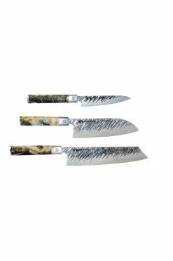 Satake Knivsæt Ame Med Petty , Santoku & Kiritsuke