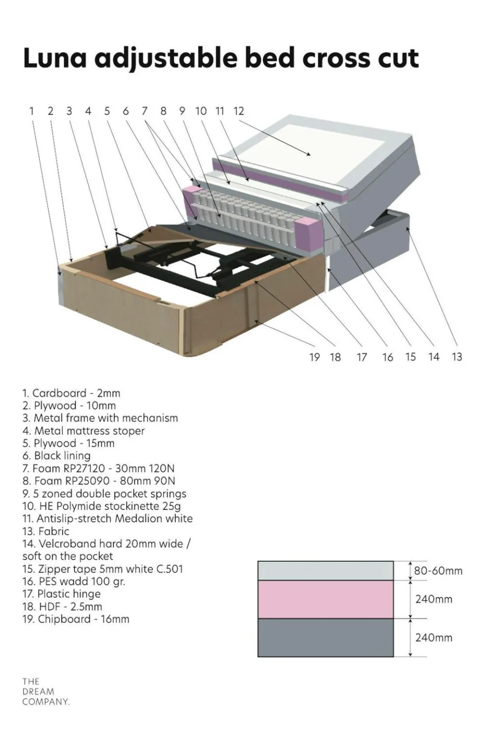Scapa Justerbar seng Luna Medium