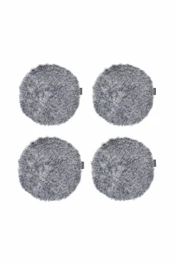 Skinnwille Rund siddepude Curly 4-pak