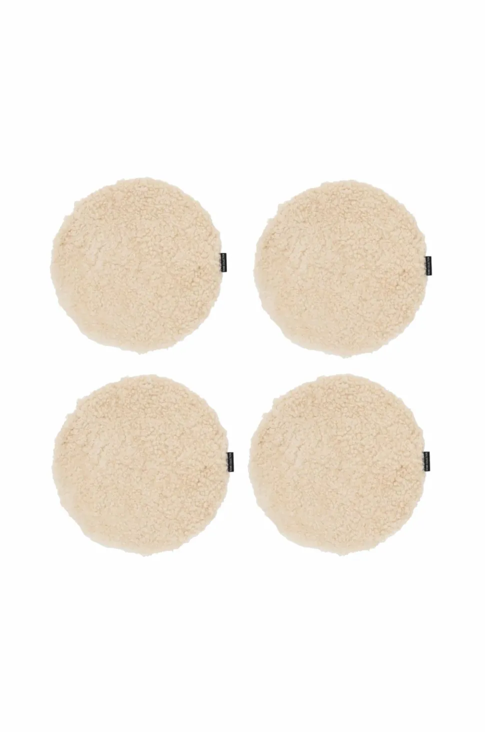 Skinnwille Rund siddepude Curly 4-pak