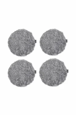 Skinnwille Rund siddepude Curly 4-pak