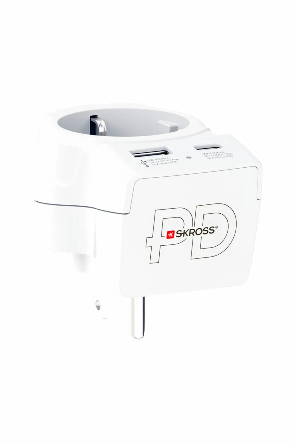 SKROSS Rejseadapter USB-A/USB-C 20W