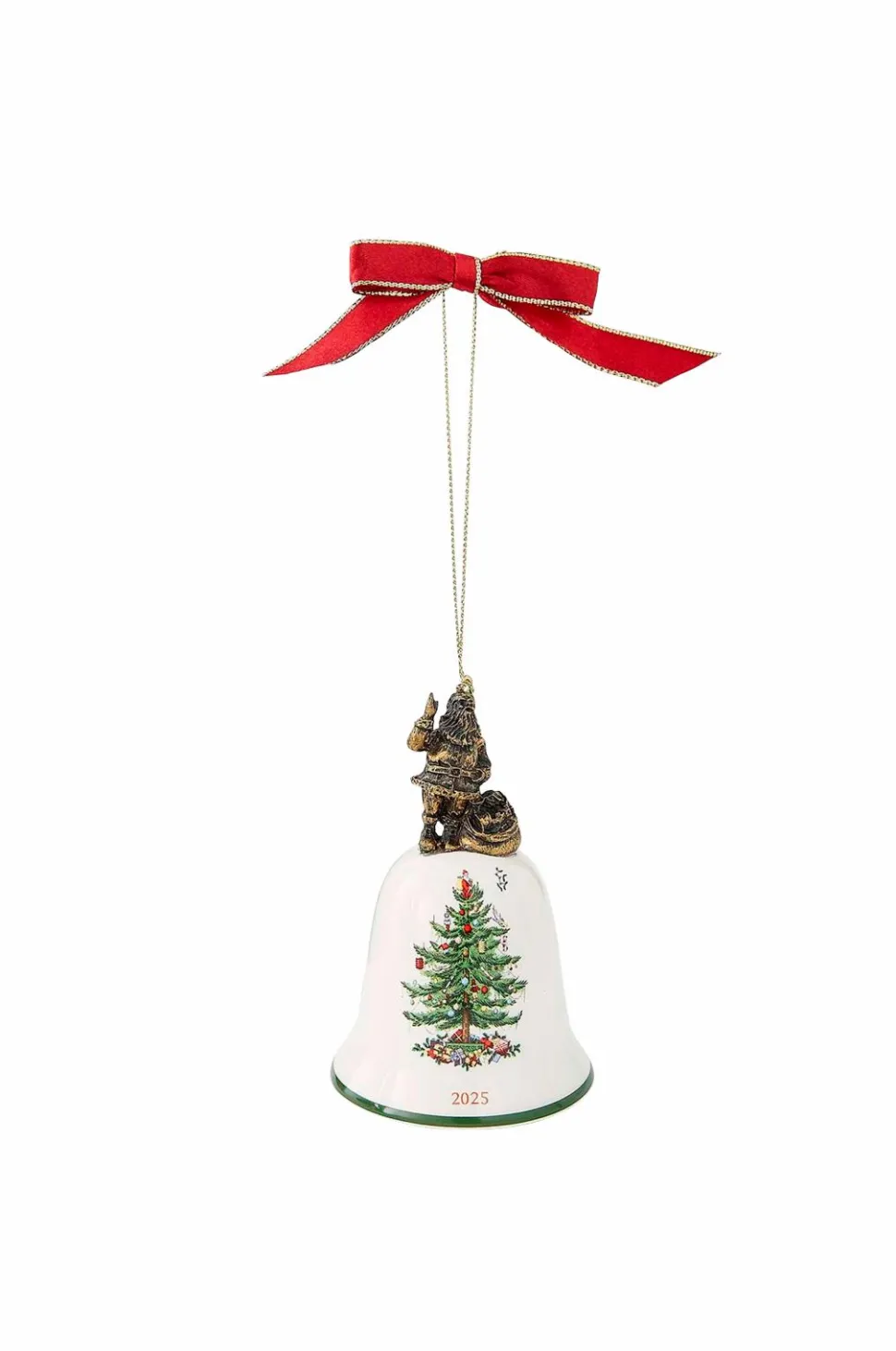 Spode Ornament Christmas Tree Santa Bell