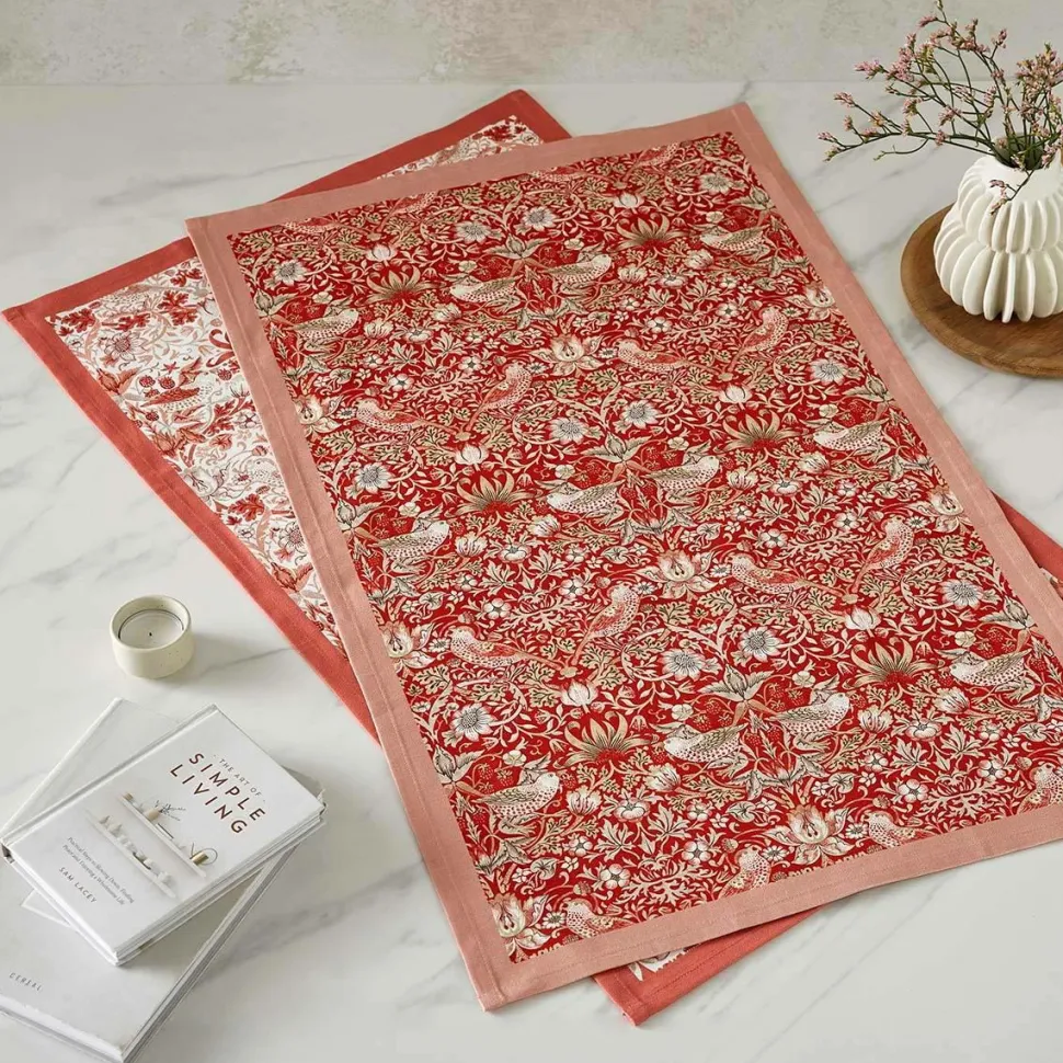 Spode Viskestykker Morris & Co Strawberry Thief Sæt med 2 stk.