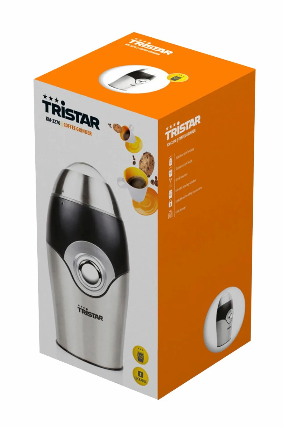 Tristar Kaffekværn rustfrit stål