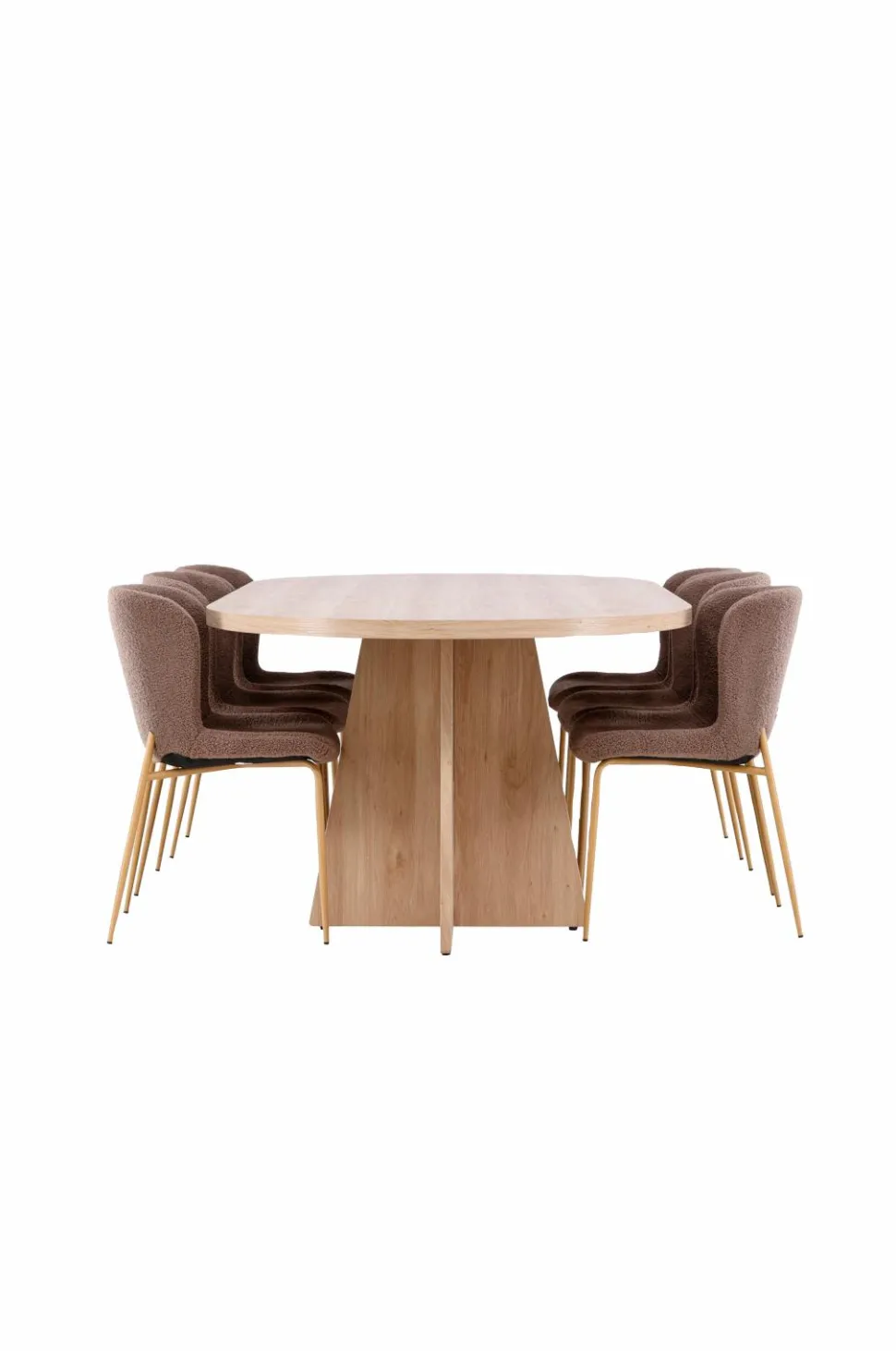 Venture Home Bootcut-spisebord med Modesto-spisebordsstol