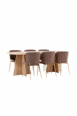Venture Home Bootcut-spisebord med Modesto-spisebordsstol