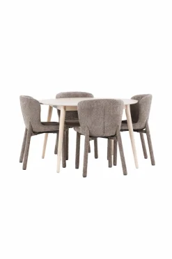 Venture Home Spisebord Flora med Astoria-stol