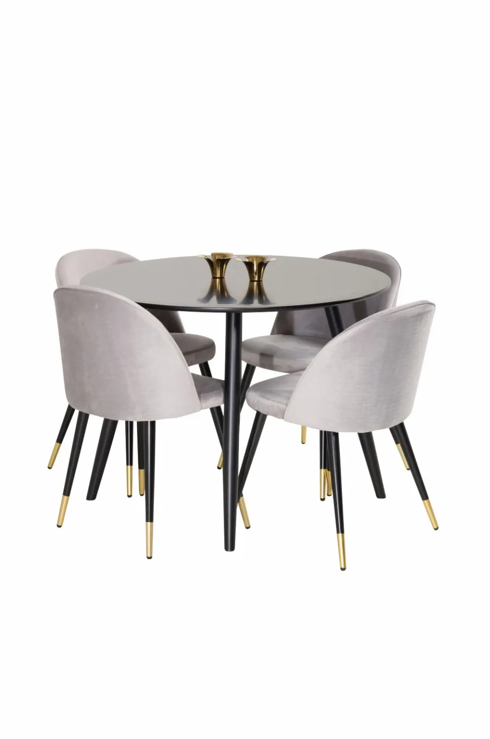 Venture Home Spisebordssæt Plaza med 4 stole Velvet