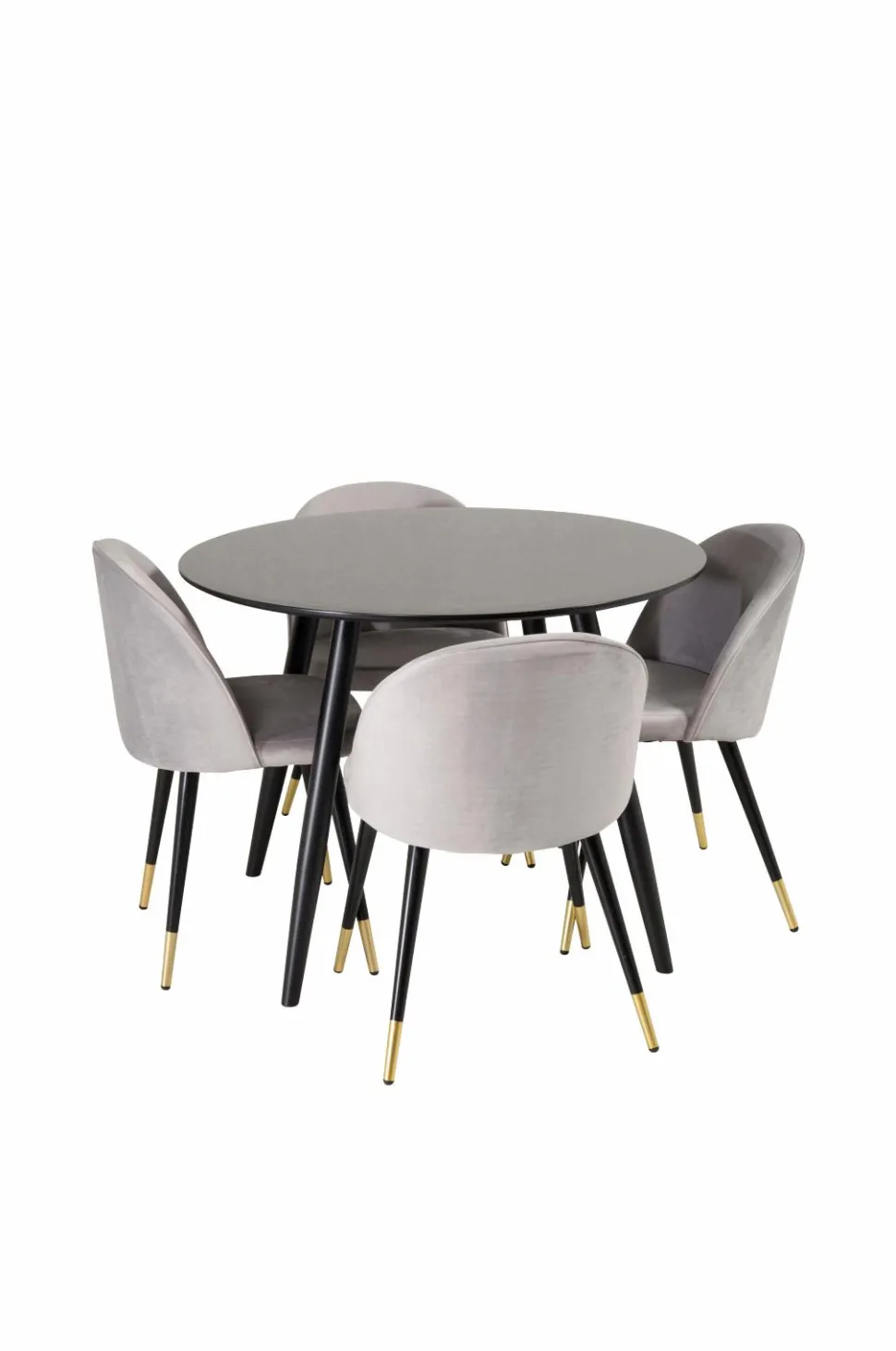 Venture Home Spisebordssæt Plaza med 4 stole Velvet