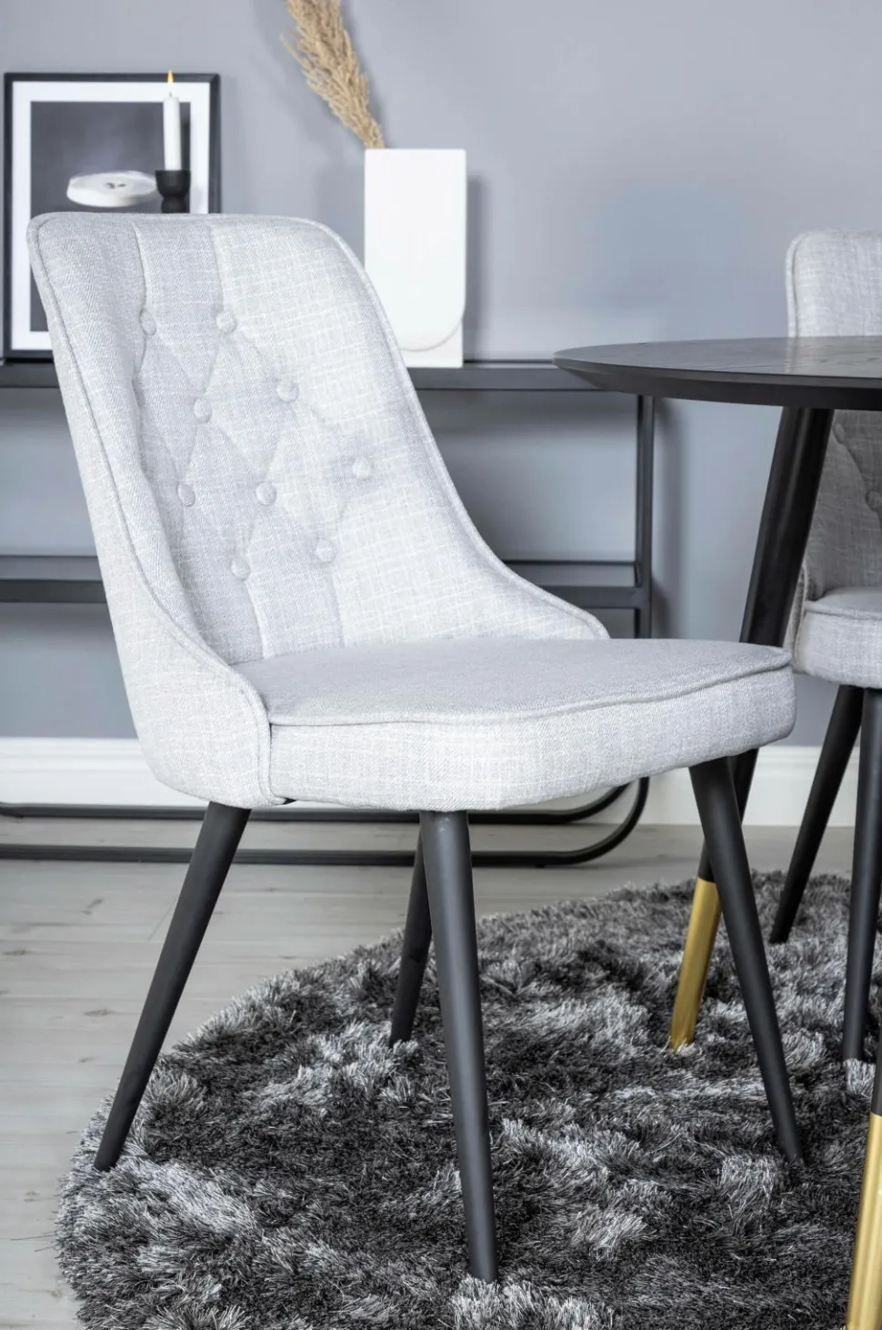 Venture Home Spisegruppe Dipp med 4 stk. stole Velvet Deluxe