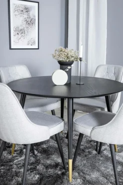 Venture Home Spisegruppe Dipp med 4 stk. stole Velvet Deluxe