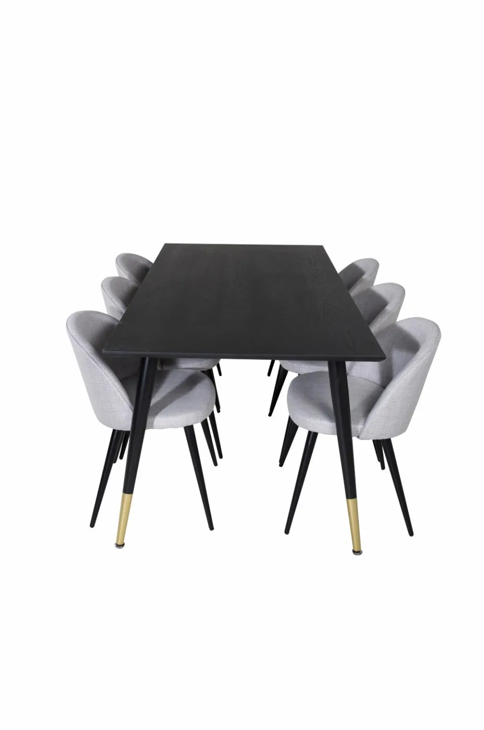 Venture Home Spisegruppe Dipp med 6 spisebordsstole Velvet