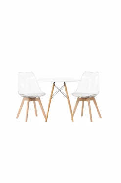 Venture Home Spisegruppe Danburi med 2 stk. stole Edvin