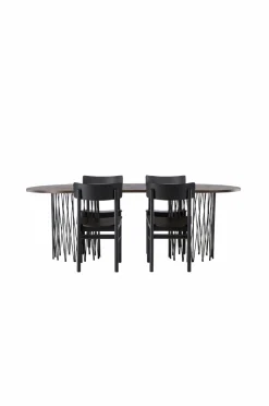 Venture Home Spisegruppe Stone Oval og stolene Montros