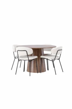 Venture Home Spisegruppe Lanzo med 4 stole Chico
