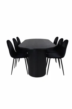 Venture Home Spisegruppe Bianca med 6 spisebordsstole Polar