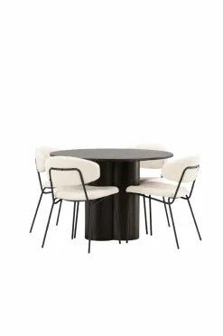 Venture Home Spisegruppe Olivia med 4 stole Chico