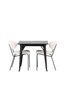 Venture Home Spisegruppe Tempe med 2 spisebordsstole Chico