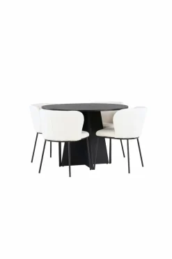 Venture Home Spisegruppe Bootcut med 4 stk. stole Edina