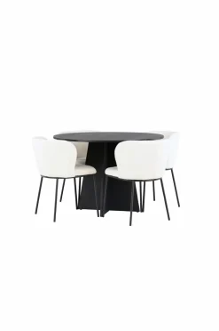 Venture Home Spisegruppe Bootcut med 4 stk. stole Edina