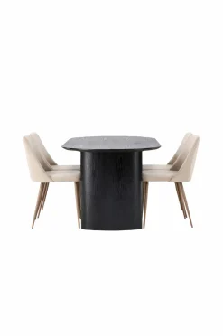 Venture Home Spisegruppe Isolde med 4 stk. stole Night