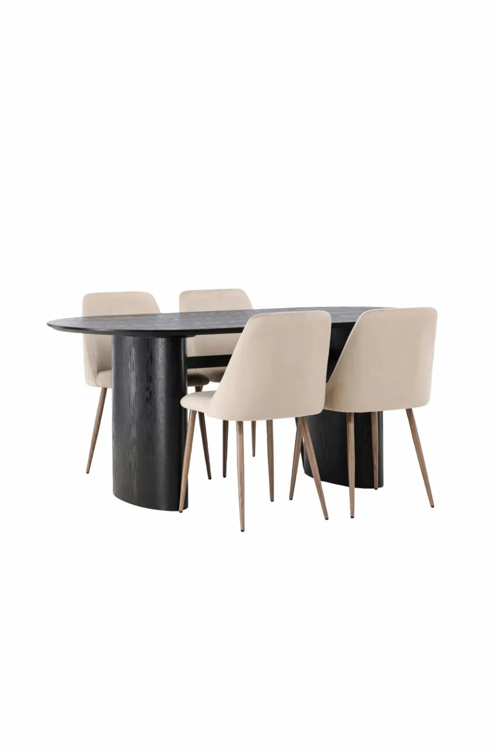 Venture Home Spisegruppe Isolde med 4 stk. stole Night