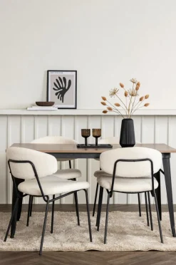 Venture Home Spisegruppe Tempe med 4 spisebordsstole Chico