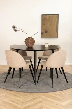 Venture Home Spisegruppe Dipp med 4 spisebordsstole Velvet Stitches