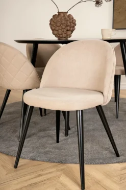Venture Home Spisegruppe Dipp med 4 spisebordsstole Velvet Stitches
