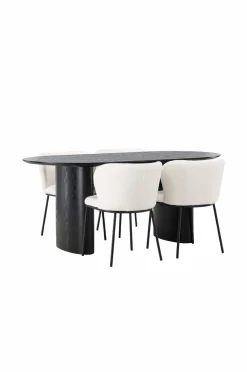Venture Home Spisegruppe Isolde med 4 stk. stole Edina