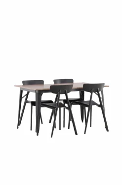 Venture Home Spisegruppe Tempe med 4 stole Ursholmen
