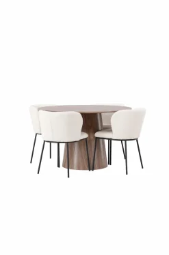 Venture Home Spisegruppe Lanzo med 4 stole Edina