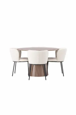 Venture Home Spisegruppe Lanzo med 4 stole Edina