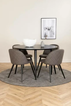Venture Home Spisegruppe Dipp med 4 spisebordsstole Velvet Stitches