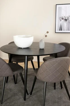Venture Home Spisegruppe Dipp med 4 spisebordsstole Velvet Stitches
