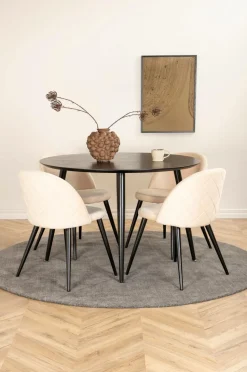 Venture Home Spisegruppe Dipp med 4 spisebordsstole Velvet Stitches