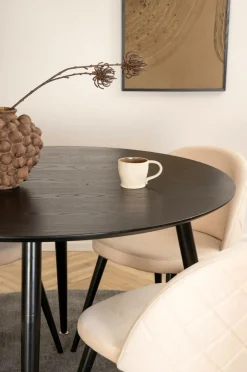 Venture Home Spisegruppe Dipp med 4 spisebordsstole Velvet Stitches