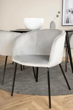 Venture Home Spisegruppe Dipp med 4 spisebordsstole Berit