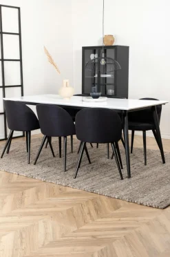 Venture Home Spisegruppe Jimmy med 6 spisebordsstole Velvet