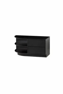 WOOOD TV-bænk Finca rund venstre 78 cm